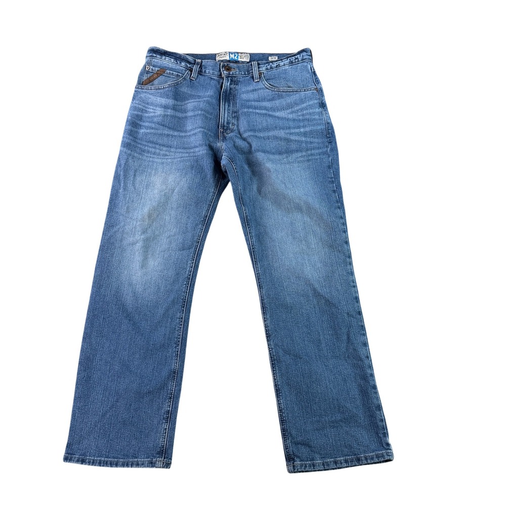 Ariat Jeans Mens 34x30 Blue‎ M2 Legacy Relaxed Boot Cut Medium Wash Denim